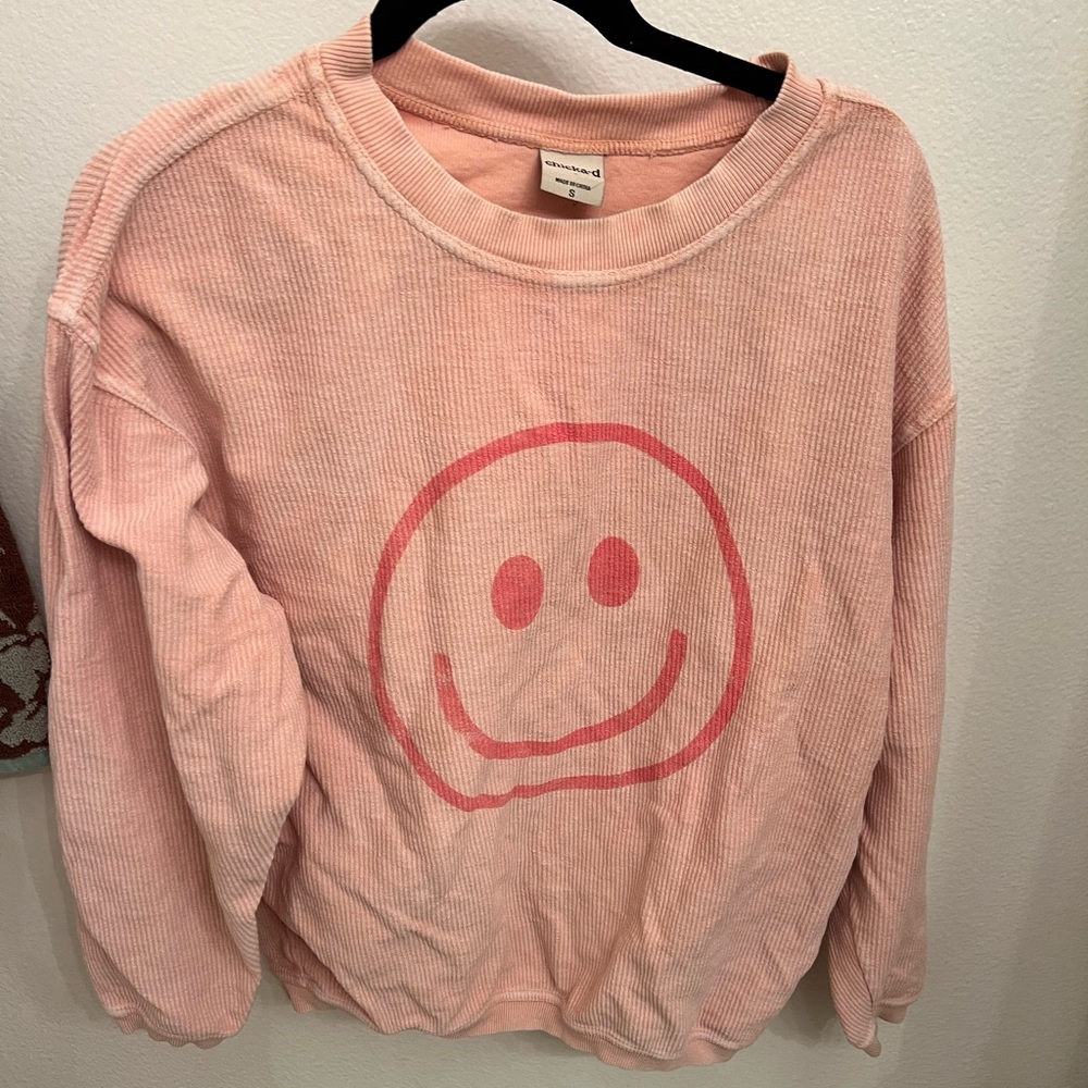 Pink Smiley Face Sweatshirt